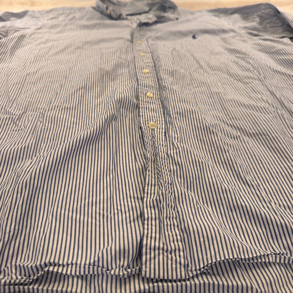 Ralph Lauren Classic Fit Striped Oxford Shirt Preppy Old Money Mens Sz 19 2XL - Picture 6 of 12